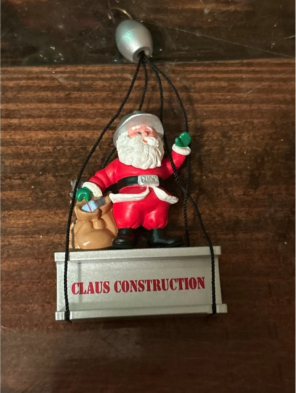 1989 Hallmark Claus Construction Santa Ornament